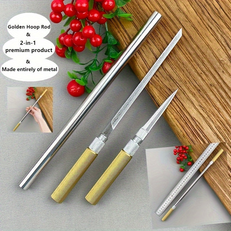 Long Gold Hoop Sticks