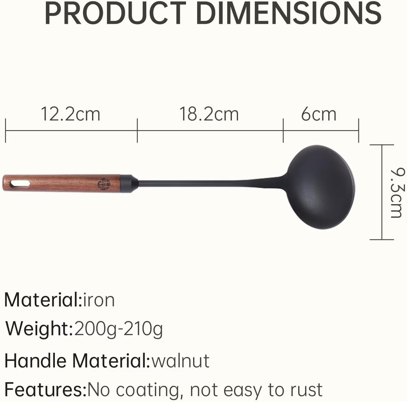 Iron Soup Spoon Tool Premium Iron Spoon - Durable And Versatile Cookware