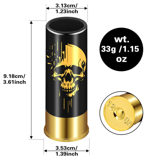 4pcs Skull Shot Glasses, 1.5oz - Reusable, High-Quality Plastic Bullet Cups For Whiskey, Cocktails & Wine.